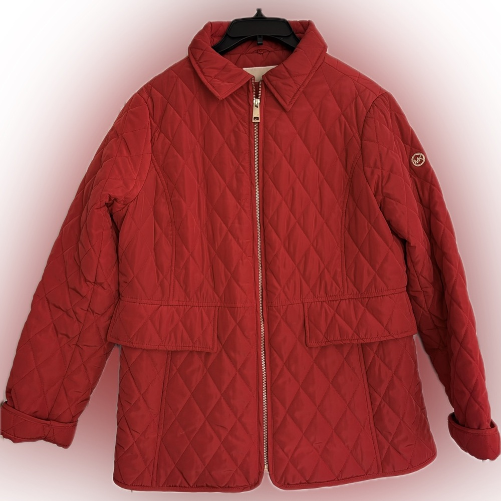 Michael Kors Kids Red Quilted Jacket